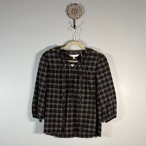 Barbour Woman’s Plaid Shirt - Black and Brown